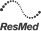 logo-resmed-white-svg Resmed logo on a black background created by the Boston Video Production Company.