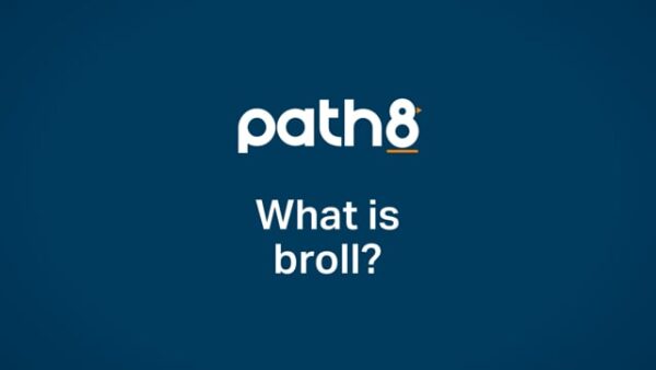 White text on a dark blue background reads "path8" and below it, "What is broll?.